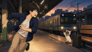 Kentar รีบกลับไปหากระเป๋าที่ชานชาลารถไฟญี่ปุ่น ขณะที่ปลาไข่กำลังส่งสัญญาณเรียก